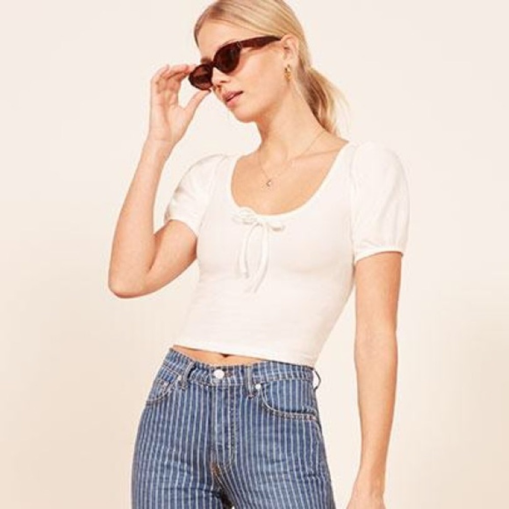 Reformatoin Ribbed Crop top